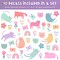 Cat and Flower Wall Decals - Removable & Reusable Wall Stickers, Peel and Stick Wall Decor for Kid's Rooms and Nurseries